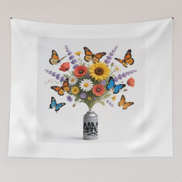Item preview, Colorful Flower Bouquet with Butterflies designed and sold by Wonderful Designs.