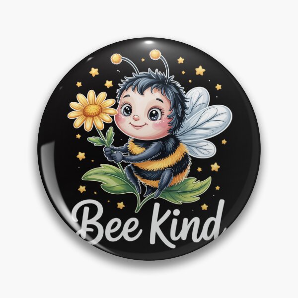 Item preview, Bee Kind Cute bee with Flower Kindness designed and sold by demarioTTS.