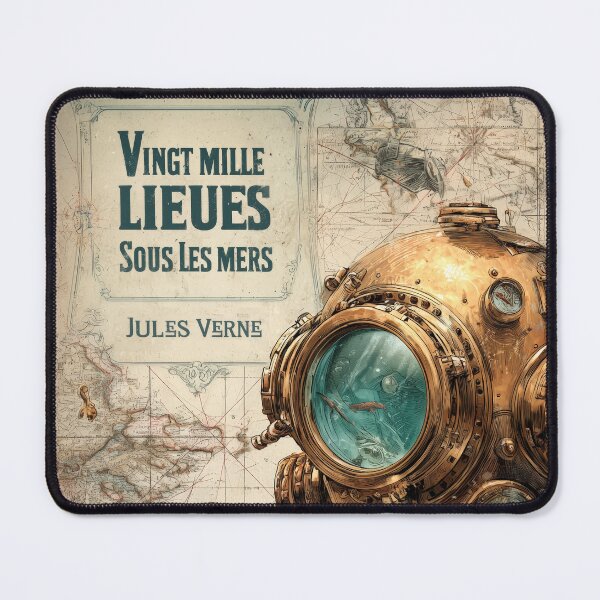 Item preview, Twenty Thousand Leagues Under the Sea - Steampunk Nautical Diver Art designed and sold by Juuskus.