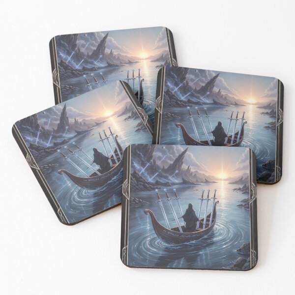 Item preview, Six of Swords - Cosmic Tarot Edition designed and sold by KYOFRAME.