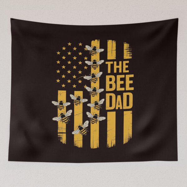 Item preview, Cute Bee Keeper the Bee Dad American Flag Bee designed and sold by hettingerchaim.