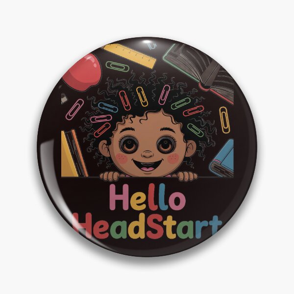 Item preview, Hello headstart Messy Bun back to school Afro Girl Headstart designed and sold by hettingerchaim.