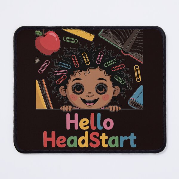 Item preview, Hello headstart Messy Bun back to school Afro Girl Headstart designed and sold by hettingerchaim.