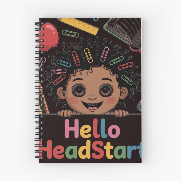Item preview, Hello headstart Messy Bun back to school Afro Girl Headstart designed and sold by hettingerchaim.