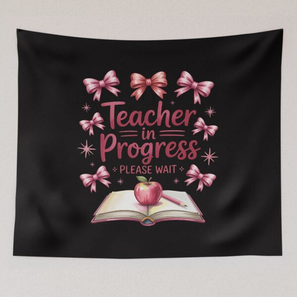 Item preview, Teacher in Progress Coquette Pink Bow Future Teacher designed and sold by demarioTTS.