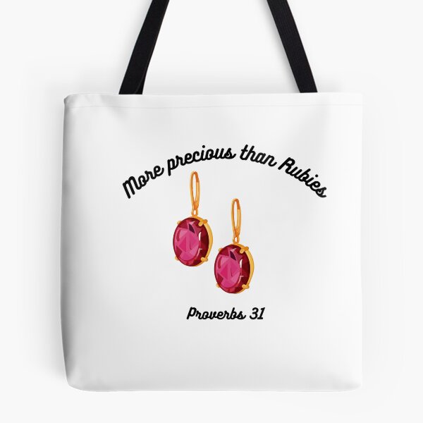 Item preview, More precious than rubies Proverbs 31 Christian woman verse Jewelry  designed and sold by WovenWordB.