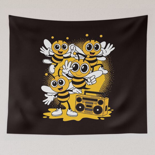 Item preview, Bees Hip Hop Old School Rap Music Lover designed and sold by hettingerchaim.