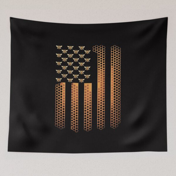 Item preview, Beekeeping American Flag Honeycomb Honey Bees Beekeeper designed and sold by demarioTTS.