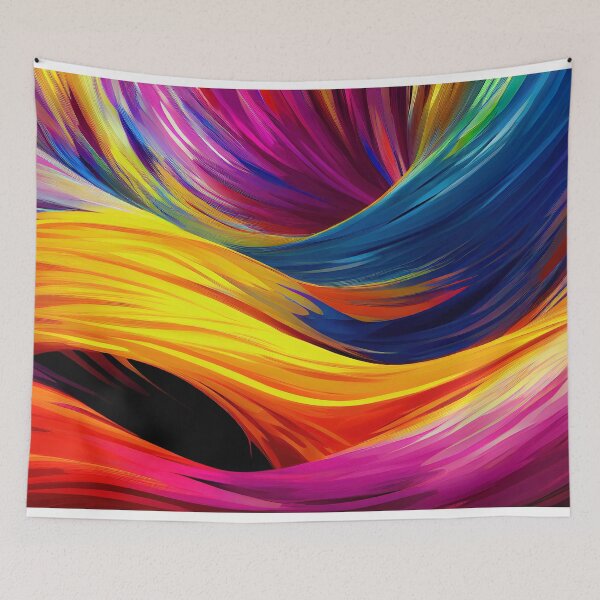 Item preview, Colorful Rainbow Waves Vibrant Dynamic Abstract Energy designed and sold by Velvetia.