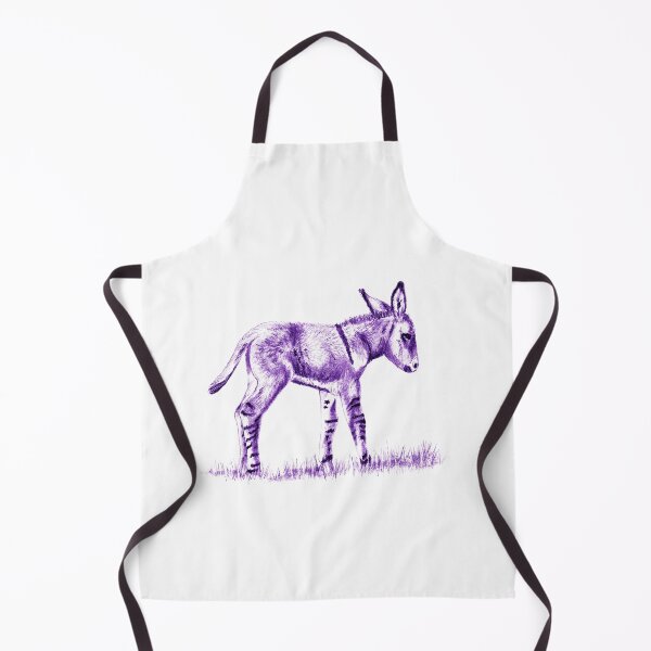 Item preview, Drawing of a standing donkey - colorized purple blue version designed and sold by SylvieG18.