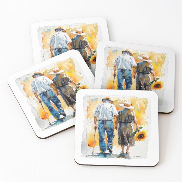 Item preview, Elderly Couple Walking Together designed and sold by Liededrom..