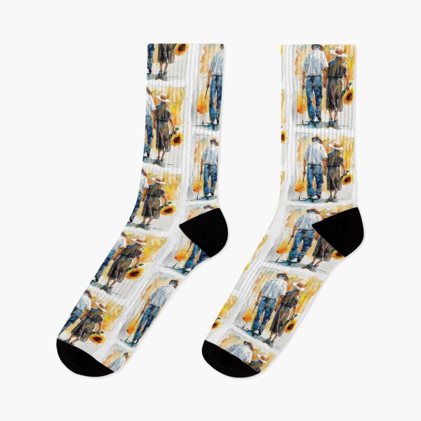 Item preview, Elderly Couple Walking Together designed and sold by Liededrom..