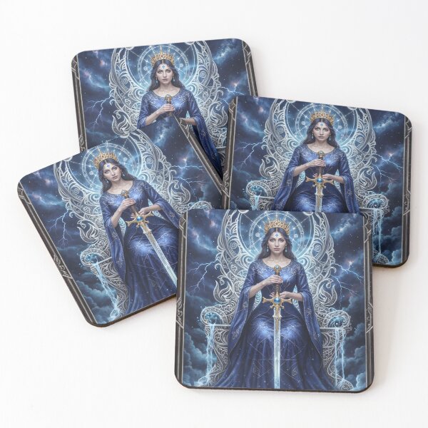 Item preview, Queen of Swords - Cosmic Tarot Edition designed and sold by KYOFRAME.