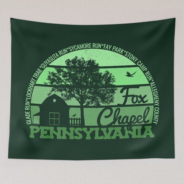 Item preview, Fox Chapel Pennsylvania Sunset Retro Vintage Local Pride Logo designed and sold by CRHPOD20.