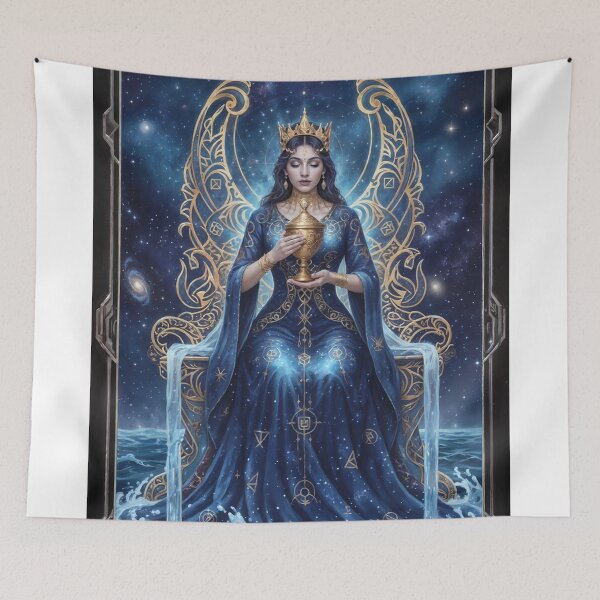 Item preview, Queen of Cups - Cosmic Tarot Edition designed and sold by KYOFRAME.