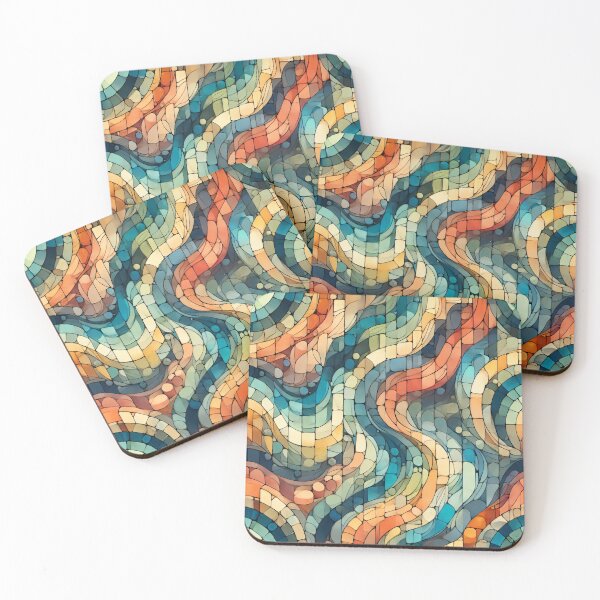 Item preview, Flowing Mosaic – Colorful Abstract Pattern designed and sold by Sunny Day Gallery.