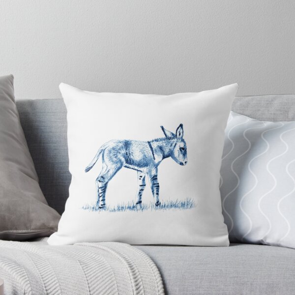 Item preview, Drawing of a standing donkey - blue colorized version designed and sold by SylvieG18.