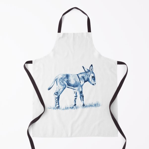 Item preview, Drawing of a standing donkey - blue colorized version designed and sold by SylvieG18.