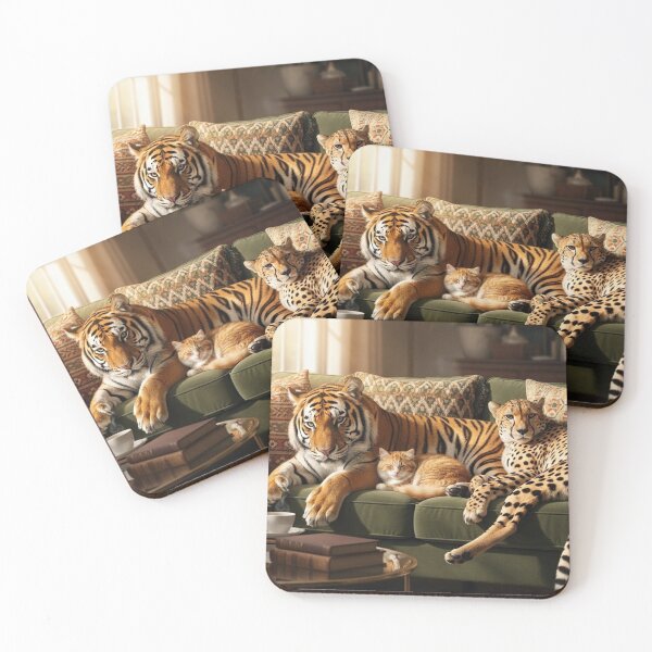 Item preview, A cat, a tiger, and a cheetah, designed and sold by Losancestros.