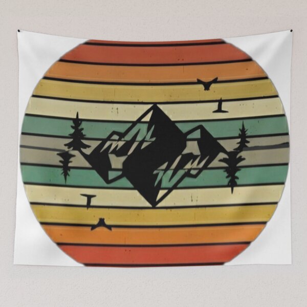 Item preview, Echo of the Peaks: Retro Mountain Horizon designed and sold by JanRizz.