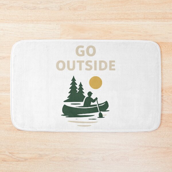 Item preview, Vintage Nature Canoe Adventure with Go Outside Quote. designed and sold by The-T-In-Retro.
