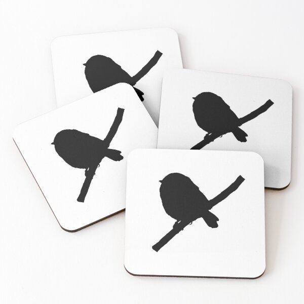 Item preview, Chickadee on a branch silhouette designed and sold by KRFNatureGifts.