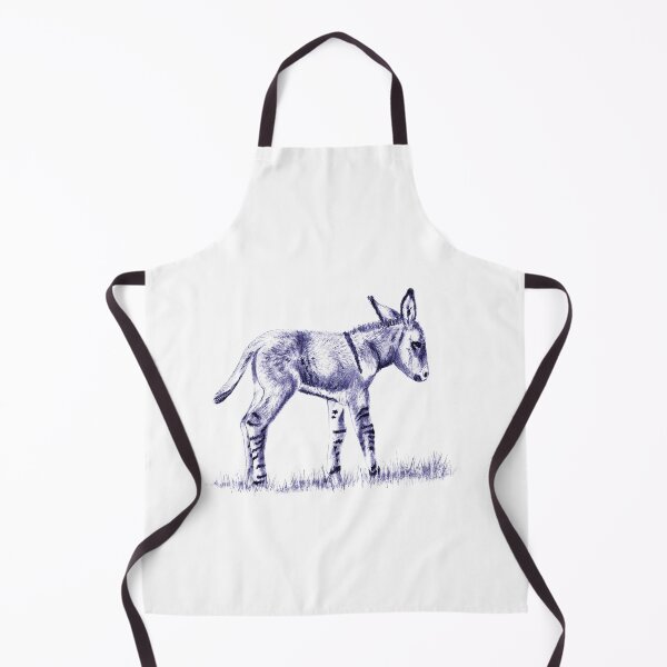Item preview, Drawing of a standing donkey - navy blue colorized version designed and sold by SylvieG18.