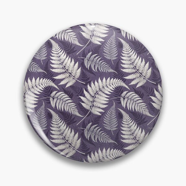 Item preview, Botanical Fern Seamless Pattern in Deep Purple, Vintage Nature Design designed and sold by KlarkiteTees.