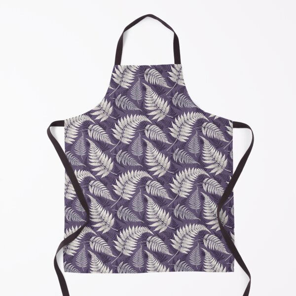Item preview, Botanical Fern Seamless Pattern in Deep Purple, Vintage Nature Design designed and sold by KlarkiteTees.