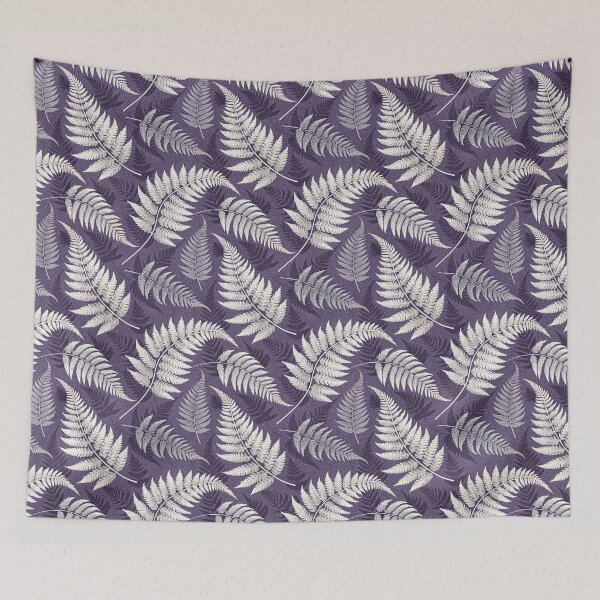 Item preview, Botanical Fern Seamless Pattern in Deep Purple, Vintage Nature Design designed and sold by KlarkiteTees.