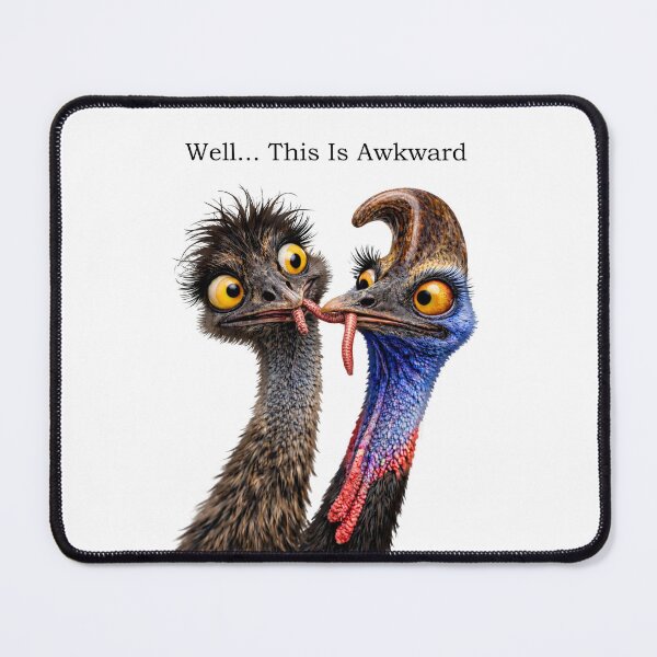 Item preview, Well, This Is Awkward – Cassowary & Emu | Critter Chronicles designed and sold by critterchrons.
