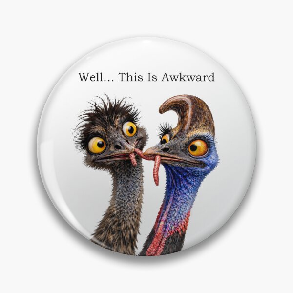 Item preview, Well, This Is Awkward – Cassowary & Emu | Critter Chronicles designed and sold by critterchrons.