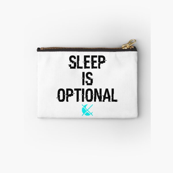 Item preview, "Sleep Is Optional" – Glitch Art Text & Funny Gamer Programmer Graphic designed and sold by Deadpan Decor.