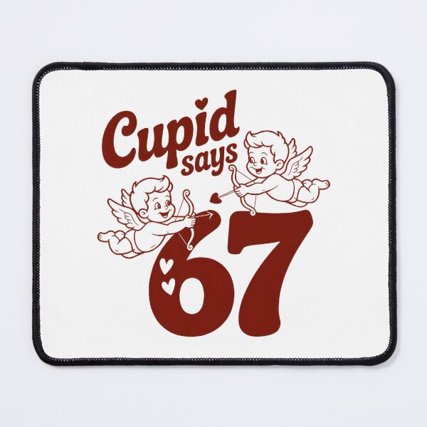 Item preview, Cupid Says 67 – Retro Valentine Angels designed and sold by SoftStyleStudio ⭐⭐⭐.
