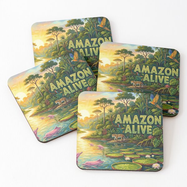 Item preview, Amazon Alive: Thriving Jungle Sunset & Wildlife Art designed and sold by Jonathas0989.