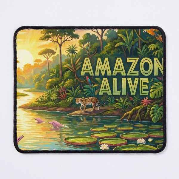 Item preview, Amazon Alive: Thriving Jungle Sunset & Wildlife Art designed and sold by Jonathas0989.
