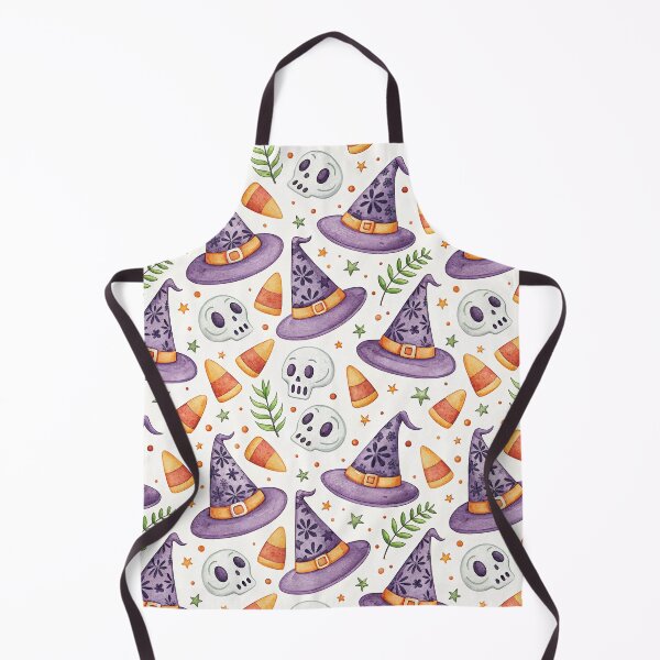 Item preview, Halloween Witch Hats Skulls Seamless Pattern Digital Paper designed and sold by KlarkiteTees.