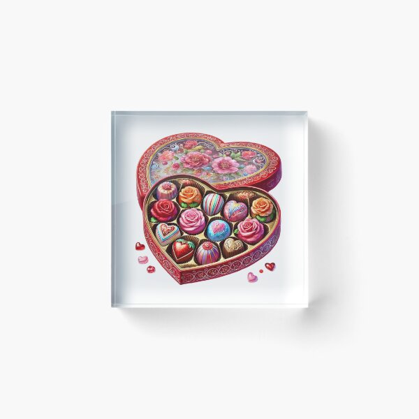 Item preview, Valentine Chocolate Candy Box - Sweet Love Heart Gift Art designed and sold by FuzionRaptor.