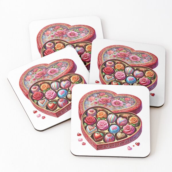 Item preview, Valentine Chocolate Candy Box - Sweet Love Heart Gift Art designed and sold by FuzionRaptor.