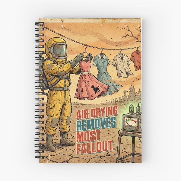 Item preview, Air Drying Removes Fallout – Dystopian Laundry Art designed and sold by SavinMercantile.