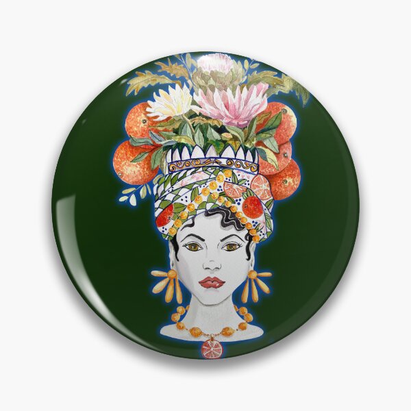 Item preview, Female Sicilian Moorish head flower pot designed and sold by Dancesevillanas.