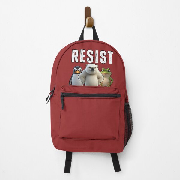 Item preview, Resist Animal Trio Polar Bear Penguin Frog Art designed and sold by EchoPrint Co..