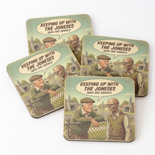 Item preview, Keeping Up With The Joneses – Ghoul Neighbor Art designed and sold by SavinMercantile.