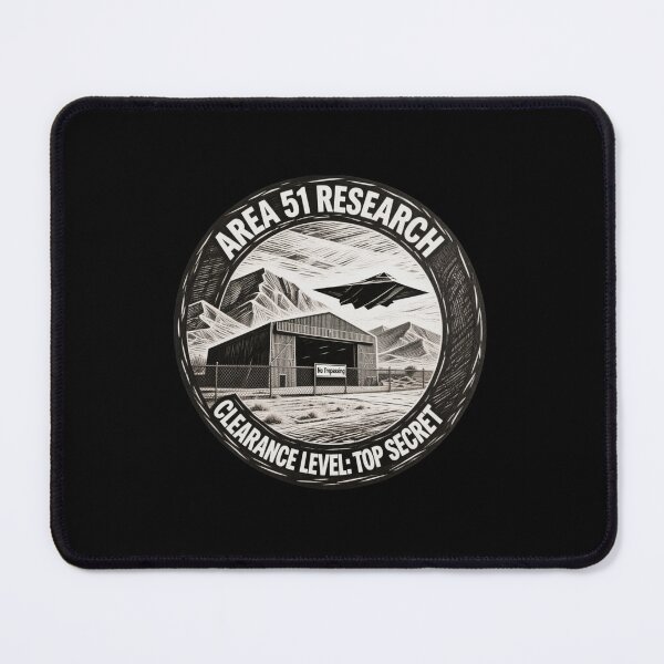 Item preview, Area 51 Research – Top Secret Desert Base & UFO Badge Design designed and sold by w66aboo.