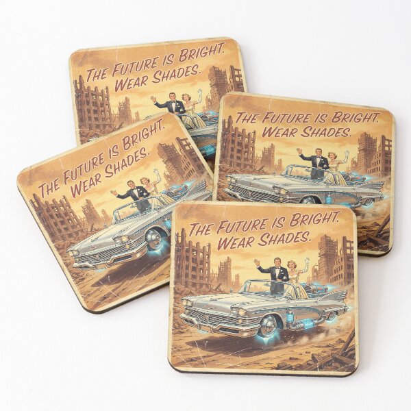 Item preview, The Future Is Bright – Flying Car Retro Art designed and sold by SavinMercantile.