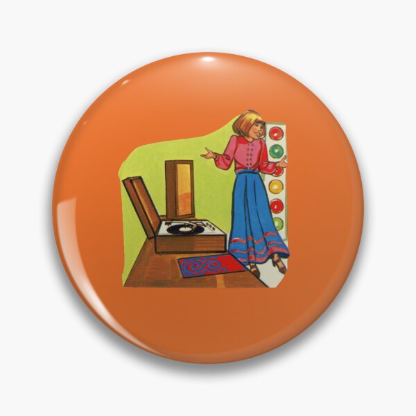 Item preview, Turntable Girl - Retro Teenager Party Vintage Kitsch 70s School Book Agere designed and sold by The Sticker Bureau.