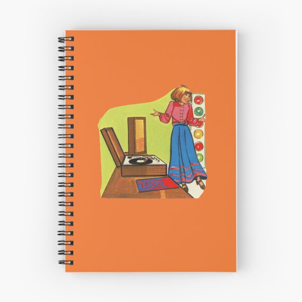 Item preview, Turntable Girl - Retro Teenager Party Vintage Kitsch 70s School Book Agere designed and sold by The Sticker Bureau.