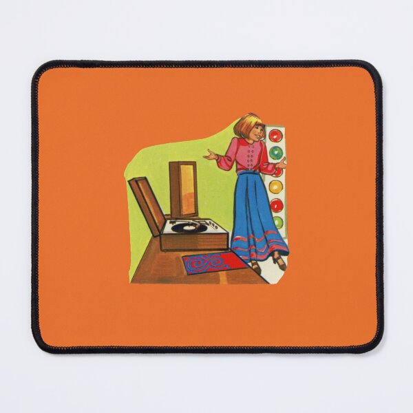 Item preview, Turntable Girl - Retro Teenager Party Vintage Kitsch 70s School Book Agere designed and sold by The Sticker Bureau.