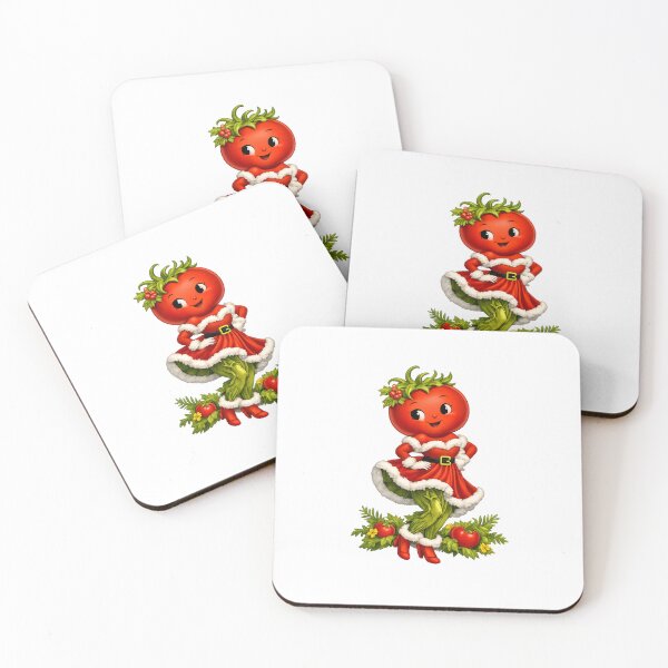 Item preview, Festive Tomato Girl – Vintage Holiday Vegetable Pin-Up Art by Pineapple North designed and sold by PineappleNorth.