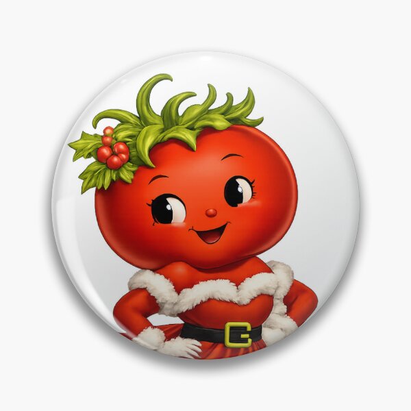 Item preview, Festive Tomato Girl – Vintage Holiday Vegetable Pin-Up Art by Pineapple North designed and sold by PineappleNorth.